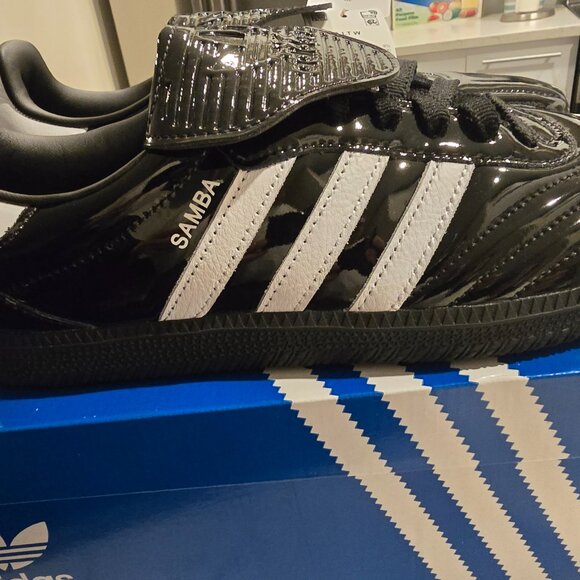 adidas Originals Samba LT MENS SIZE 10 WOMENS 11 PATENT BLACK NWT JI2707 NEW - Picture 2 of 16